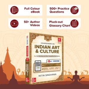 Indian Art and Culture Courseware, 6e by Nitin Singhania (IAS) for UPSC CSE 2026 | 400+ Solved Previous Years’ Questions (2013–2025) | 500+ CBT-based Practice Questions | 50+ Author Videos Paperback – 14 November 2025 by IAS Nitin Singhania (Author)
